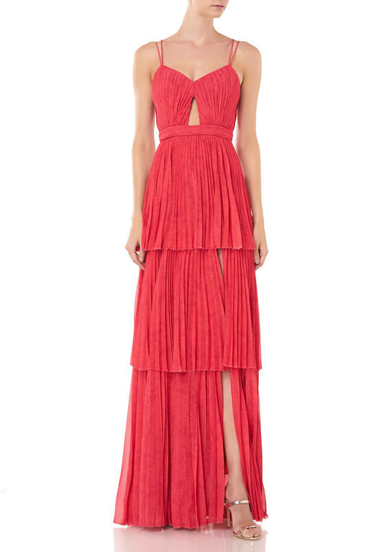 AMUR Dominique Dress in Raspberry Rose