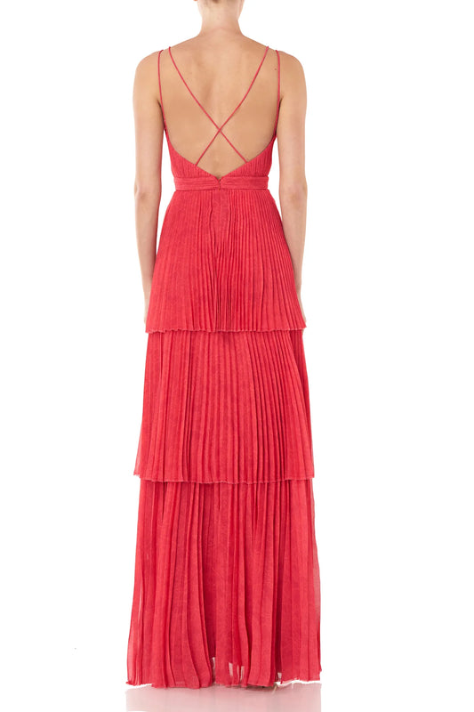 AMUR Dominique Dress in Raspberry Rose