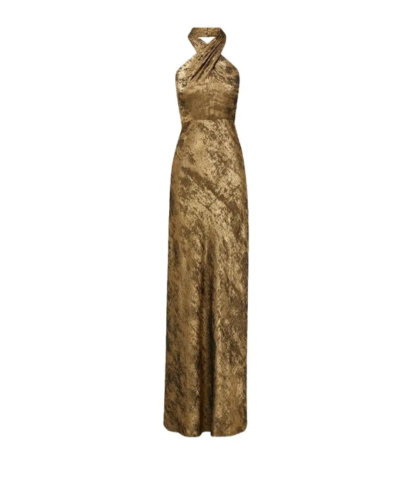 Veronica Beard Alberta Dress in Brass