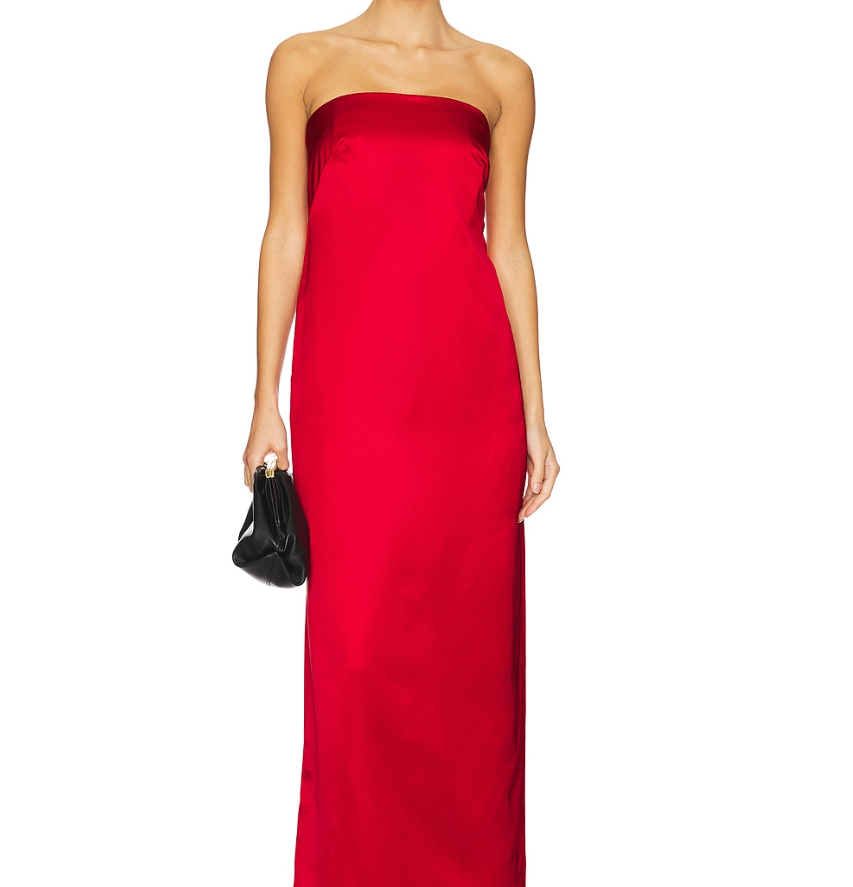 ALC Ani Red Strapless Gown