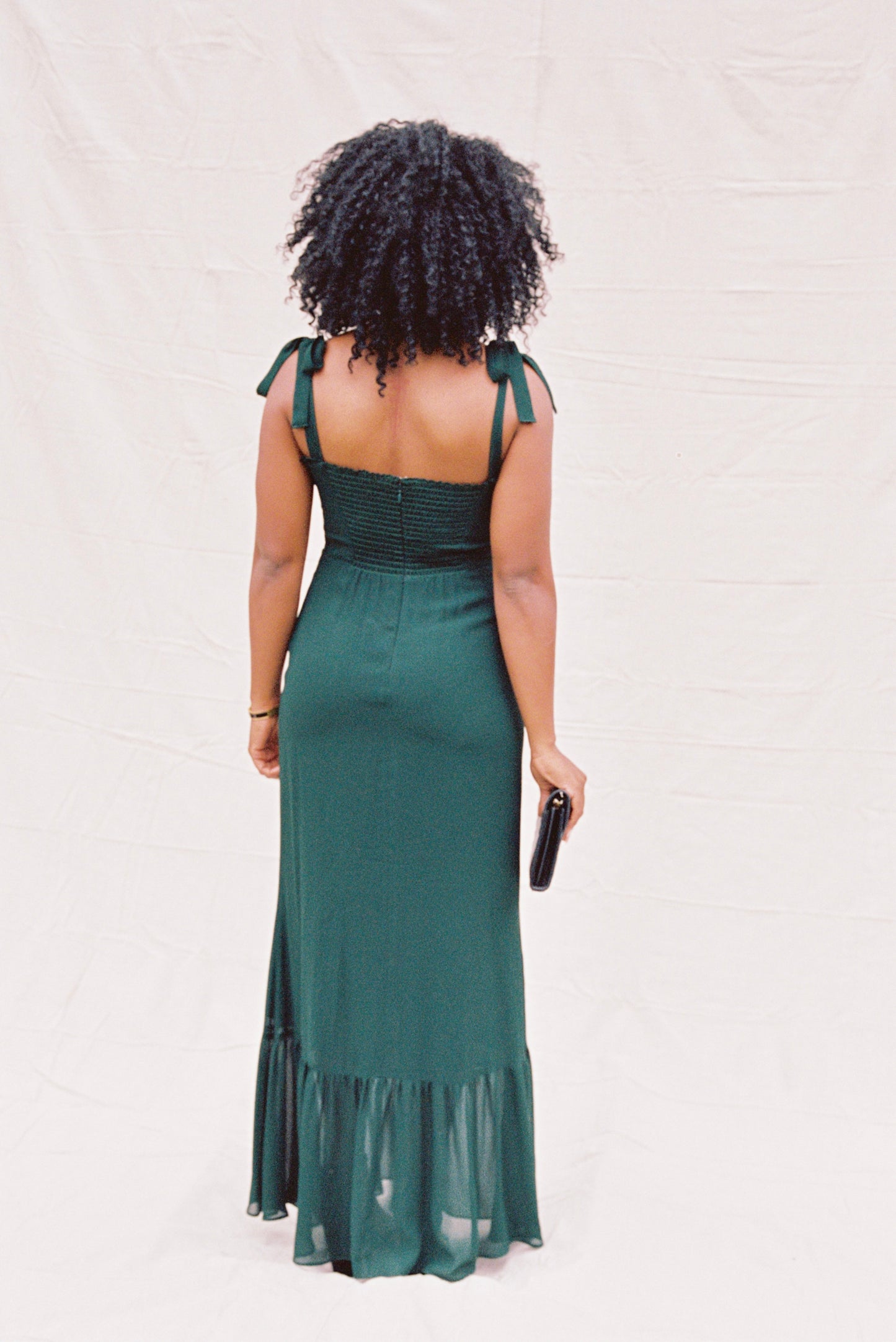 Reformation Jasen Forest Green Dress