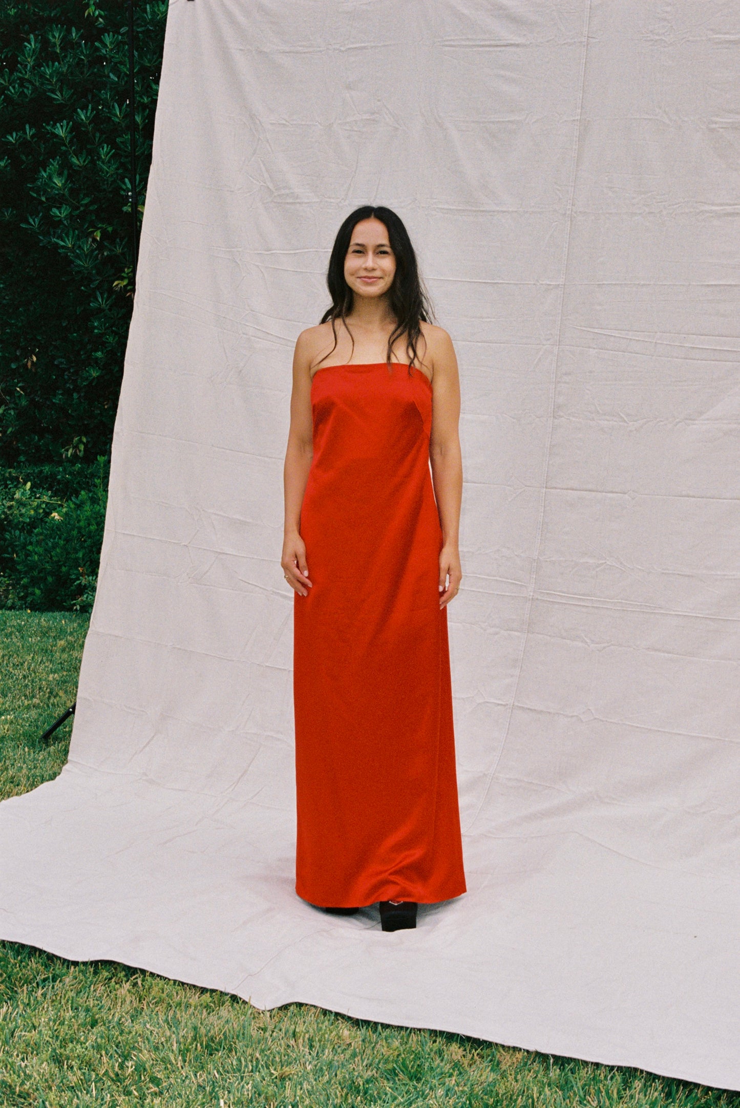 ALC Ani Red Strapless Gown