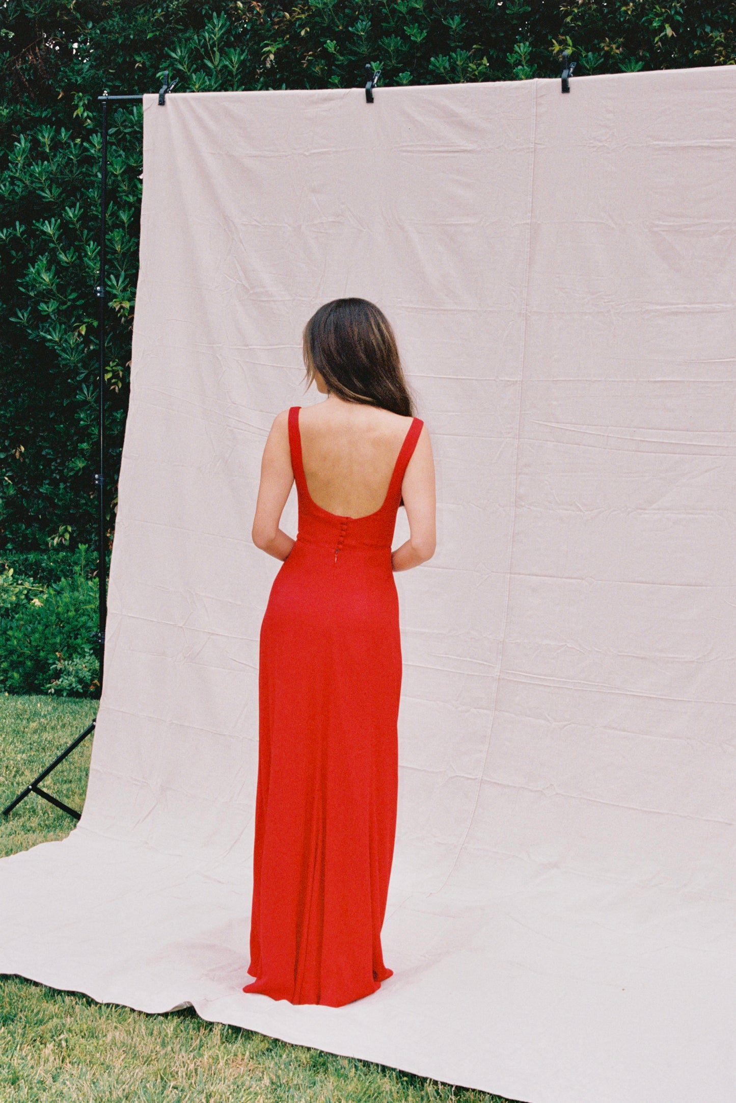 Reformation Cherry Red Lecce Dress