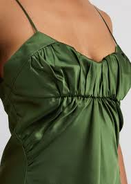 Jil Sander Dark Green Evening Dress